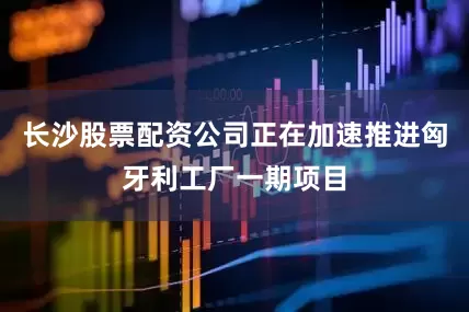 长沙股票配资公司正在加速推进匈牙利工厂一期项目
